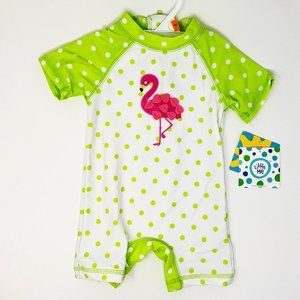 Flamingo Polka Dot Swimsuit